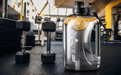 Large Capacity Water Bottle with Straw  & Strap Portable Handle BPA Free Eco-Friendly Perfect for Outdoor Sports and Fitness