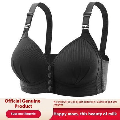 Push Up Bra - Large Size Front Buckle Wire Free Adjustable Strap Bra | Breathable Comfortable Women's Underwear