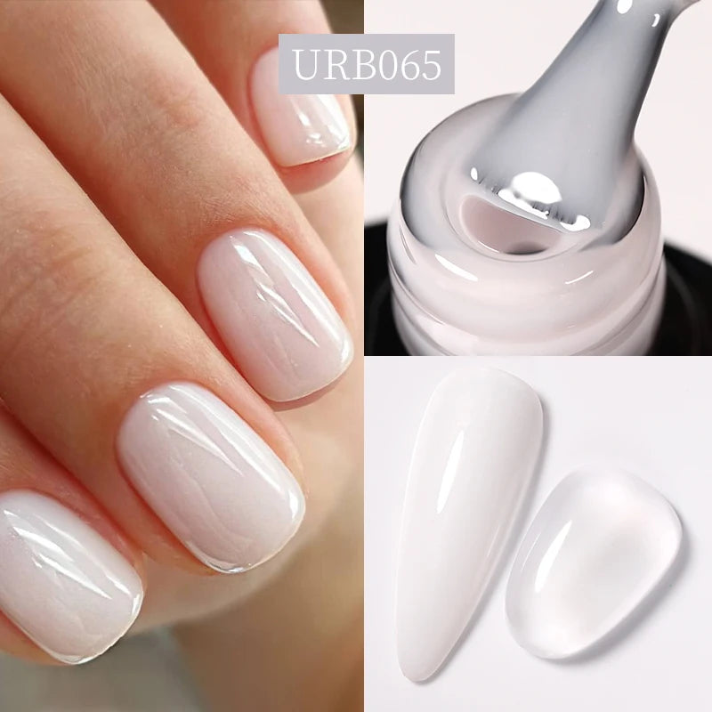 Nude Crystal Rubber Base Gel - 7ml Semi-Permanent Soak Off UV LED Nail Varnish