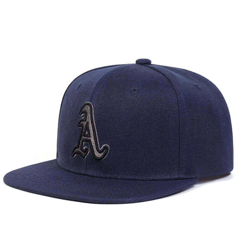 1piece Unisex Gothic Letter A Embroidery Hip-hop Hats Outdoor Adjustable Casual Baseball Caps Sunscreen Hat