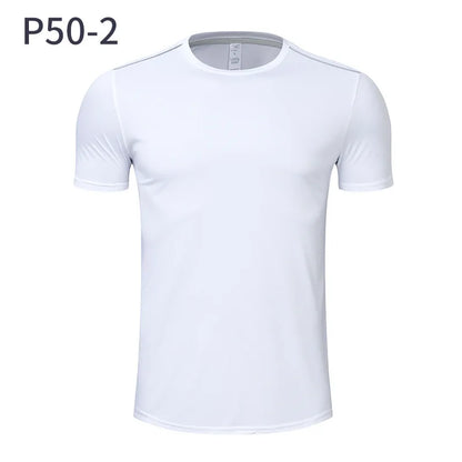 Men Women Quick Dry Short Sleeve Sport T Shirt Gym Jerseys Fitness Shirt Trainer Running T-Shirt Teenager Breathable Sportswears