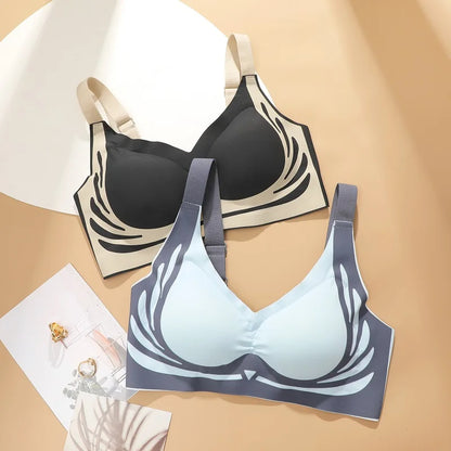 Wireless Push-Up Bra - Seamless Full Cup Plus Size Bralette With Soft Sleepwear Comfort