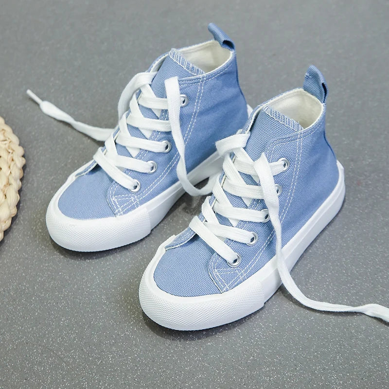 Children's Canvas Shoes - Breathable Kids Casual Lace-Up Sneakers | Unisex Footwear