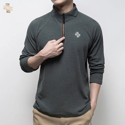SBWL Autumn High Quality Men's Running Fitness Outdoor Sportswear Fashion Business Casual Breathable Long Sleeve T-Shirt Tops