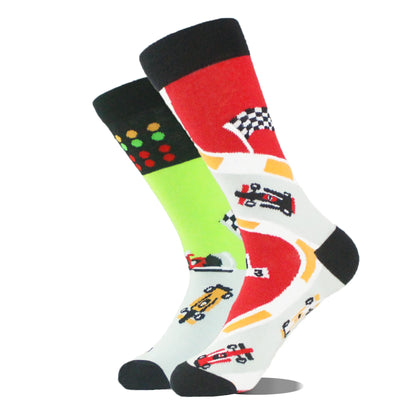 Funny Alien Shark Cotton Socks - Unisex Novelty Crew Socks