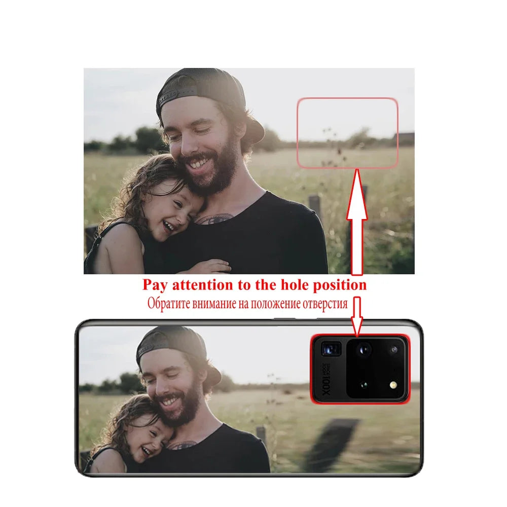 Custom Case for Samsung Galaxy S26 S25 S24 S23 S22 S21 FE Ultra Plus A53 A73 Note 20 A52S A32 A51 DIY Personaliz Picture Cover
