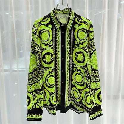 2025 Spring and Summer New Fashion Digital Printing Men's Short Sleeve Shirt High Quality Comfortable Lightweight Fabric