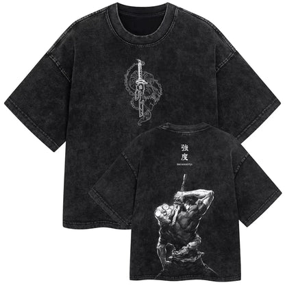 Jujutsu Kaisen T Shirt Men Women Tshirt Gojo Satoru Washed Cotton T-shirt Clothing Summer Short Sleeve Oversized Tees Streetwear