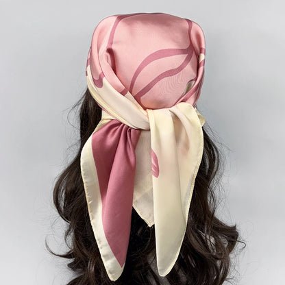 Luxury Silk Square Scarf - Womens Satin Neckerchief  Hair Wrap 2023