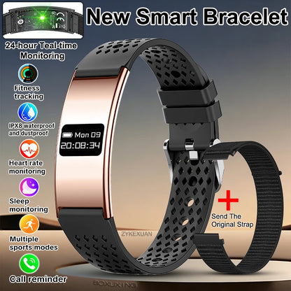 New Smart Bracelet Men Fitness Tracker IPX8 Waterproof Heart Rate Sleep Monitor Outdoors Sports Smartwatch Band For Android IOS