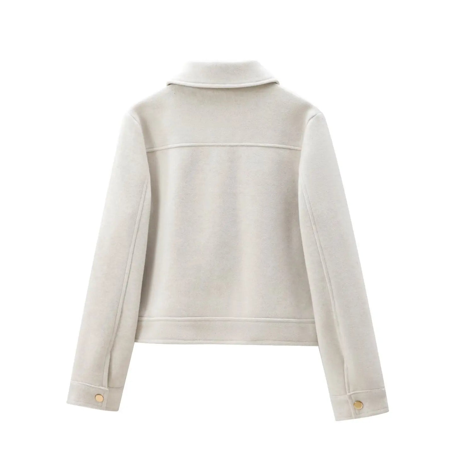 Women's Zipper Jacket - Casual Long Sleeve Coat With Pocket | Lightweight Winter Outerwear