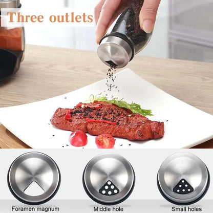 Rotating Spice Jar Set - Glass Seasoning Organizer with Rack for Kitchen Storage