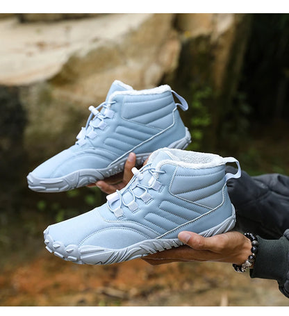 Men Snow Boots - Winter Hiking Shoes With Warm Plush Fur | Outdoor Ankle Boots