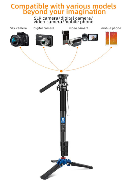 BEXIN Lightweight Monopod Aluminium DSLR Camera Tripod Camera Mount Adapter Support Monopod For Nikon Sony Camera