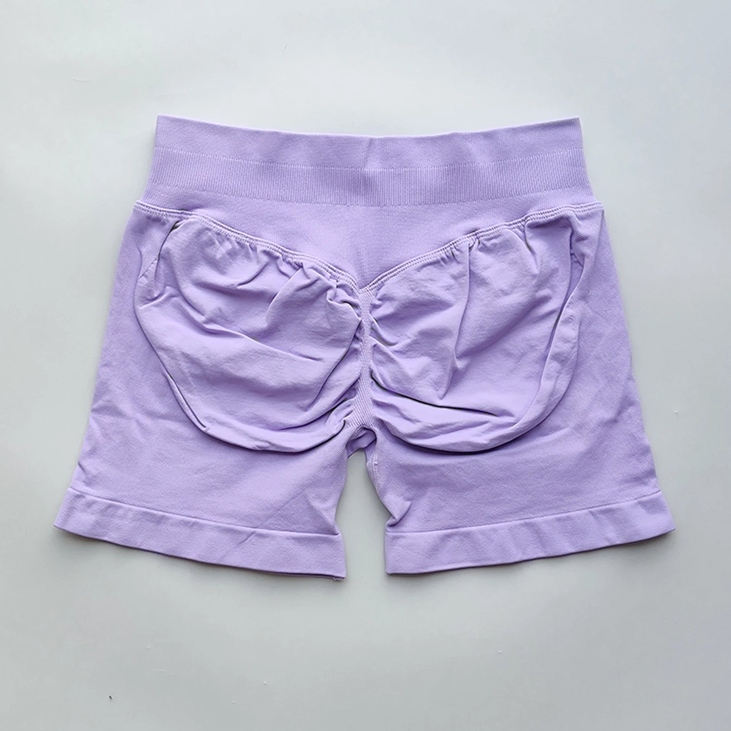 Women Gym Shorts - High Waisted Seamless Workout Shorts With Scrunch Butt Design