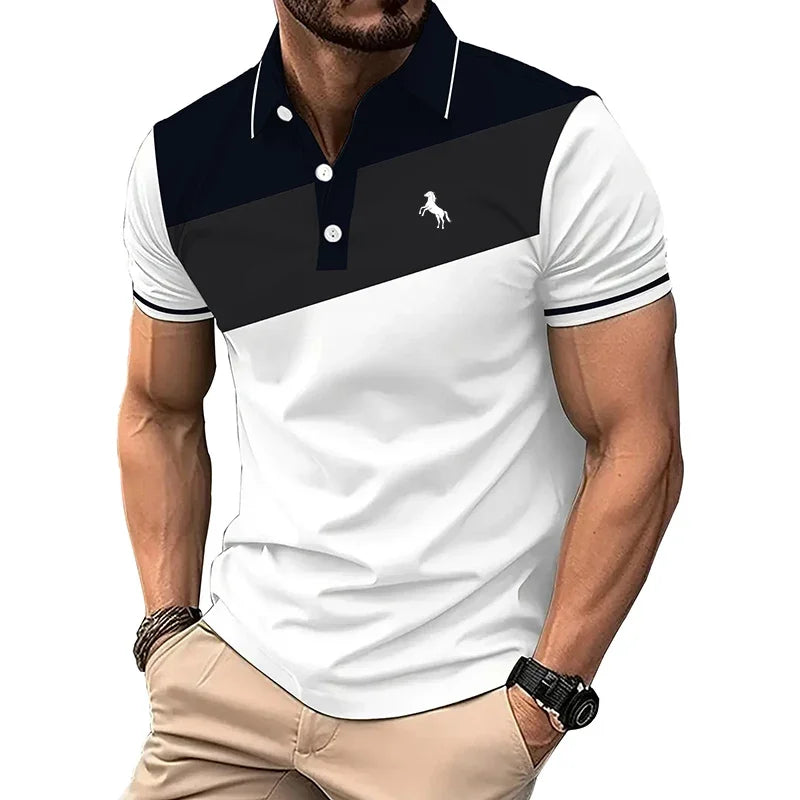 Men's Polo Shirt - Summer Casual Short Sleeve Business Polo With 3D Digital Print