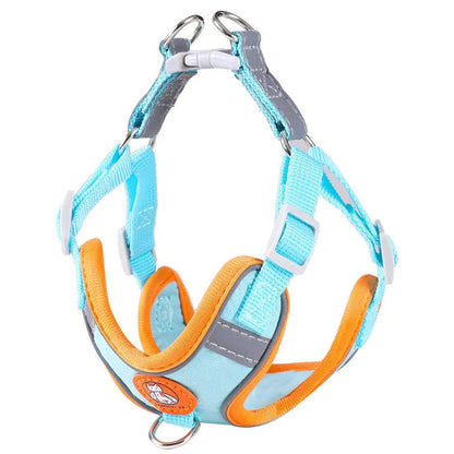 Adjustable dog harness no pull cute cat soft walking leash set pet dog vest vest teddy beagle suitable for small and medium dogs