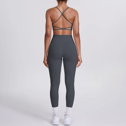 Women's Yoga Suit – Seamless Sports Bra & High Waist Leggings | Breathable Quick Dry Activewear