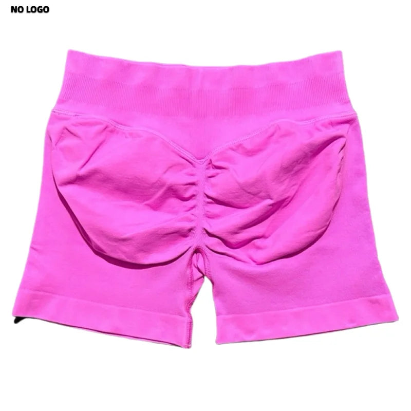 Women Sports Shorts - Low Waist Elastic Band Gym Biker Scrunch Fitness 4.5''