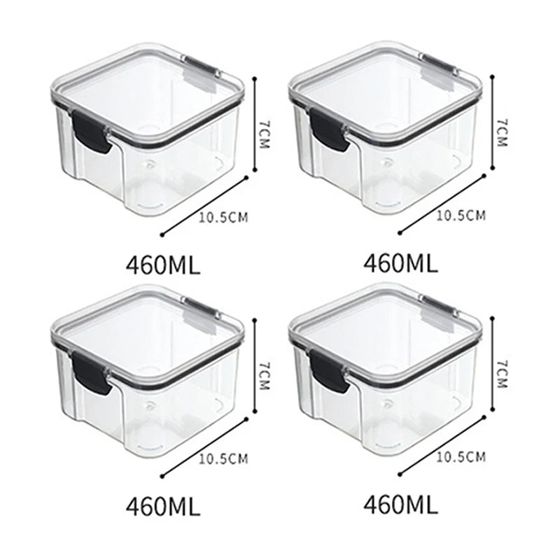 Sealed Food Storage Jars - Stackable Plastic Kitchen Containers, Airtight & Moisture Proof - ZOOMNSTORE