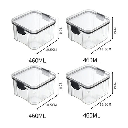 Sealed Food Storage Jars - Stackable Plastic Kitchen Containers, Airtight & Moisture Proof - ZOOMNSTORE