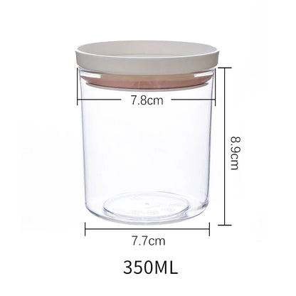 Sealed Jar Kitchen Storage Sealed Ring Bottle Food Grade Transparent Container Miscellaneous Grain Snack Storage Jar - ZOOMNSTORE