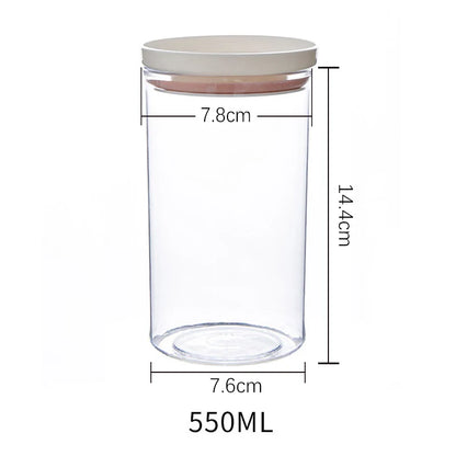 Sealed Jar Kitchen Storage Sealed Ring Bottle Food Grade Transparent Container Miscellaneous Grain Snack Storage Jar - ZOOMNSTORE