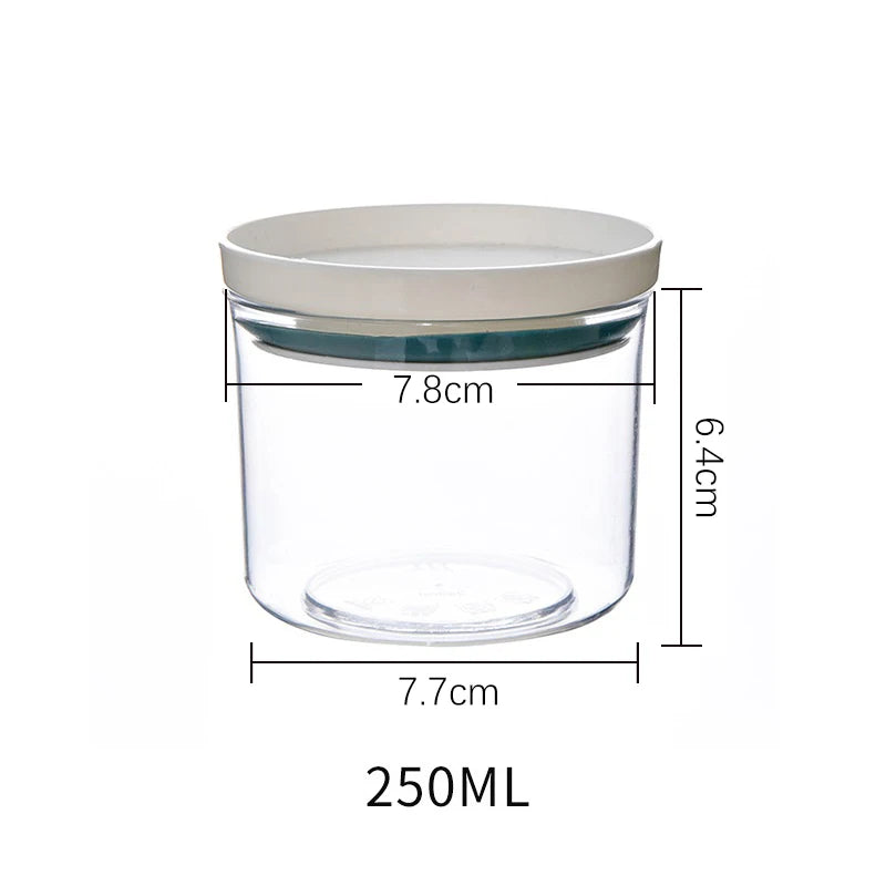 Sealed Jar Kitchen Storage Sealed Ring Bottle Food Grade Transparent Container Miscellaneous Grain Snack Storage Jar - ZOOMNSTORE