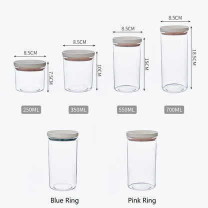 Sealed Kitchen Storage Box - Clear Food Canister Airtight Container with Wide Mouth - ZOOMNSTORE