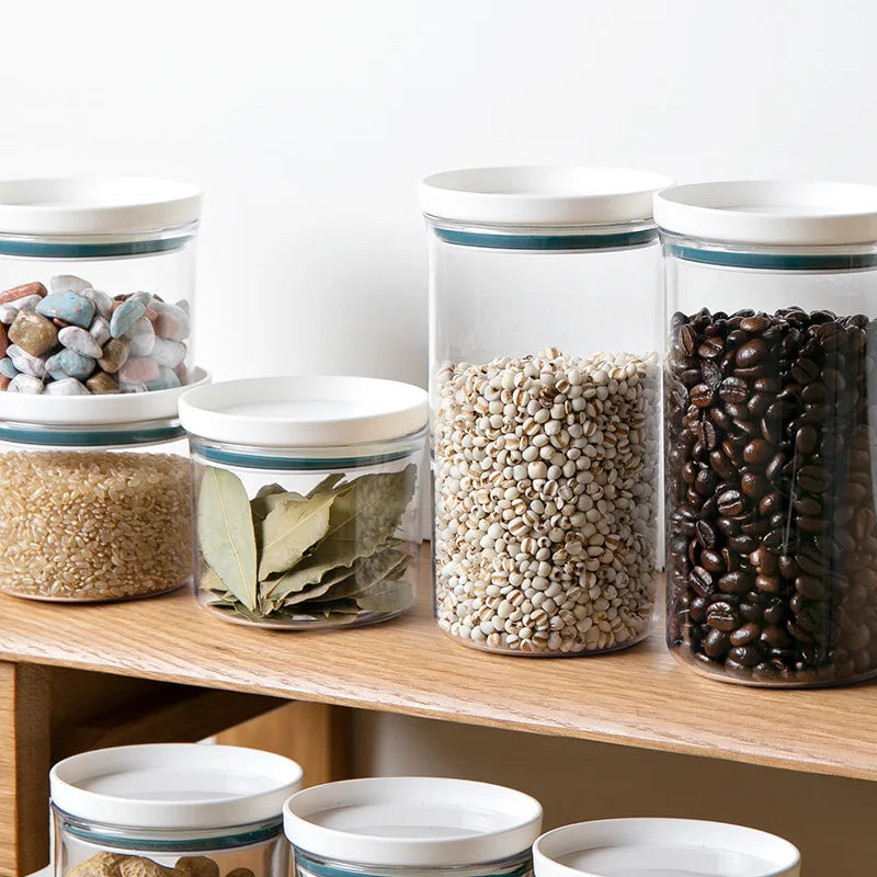 Sealed Kitchen Storage Box - Clear Food Canister Airtight Container with Wide Mouth - ZOOMNSTORE
