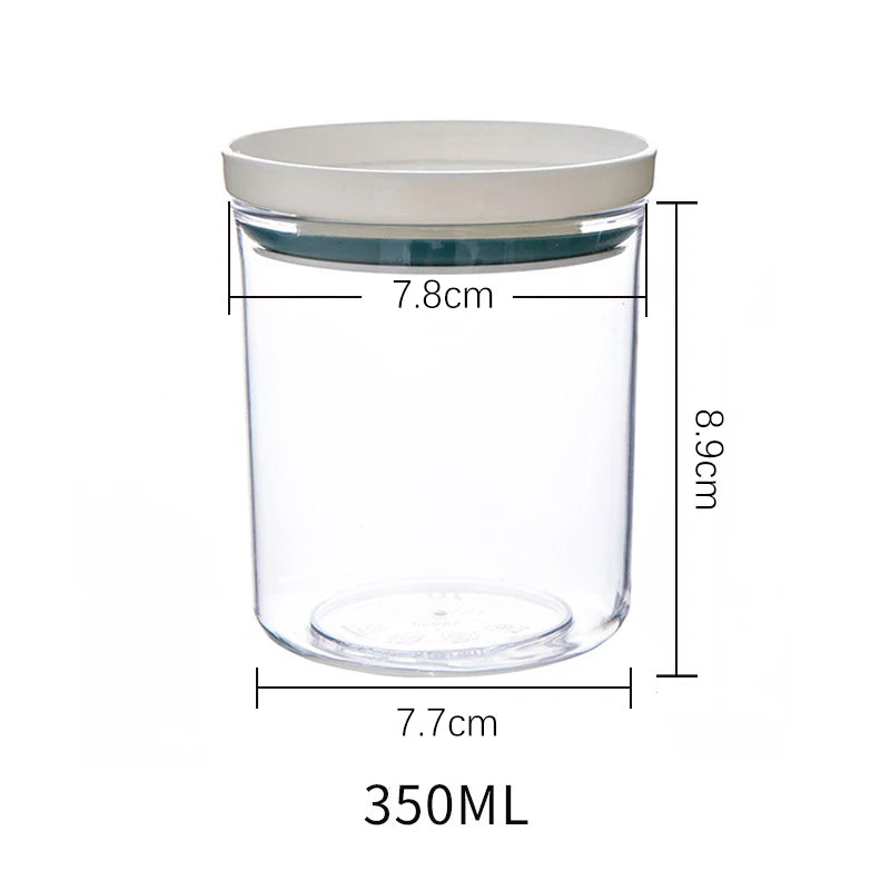 Sealed Kitchen Storage Box - Clear Food Canister Airtight Container with Wide Mouth - ZOOMNSTORE