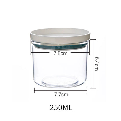 Sealed Kitchen Storage Box - Clear Food Canister Airtight Container with Wide Mouth - ZOOMNSTORE