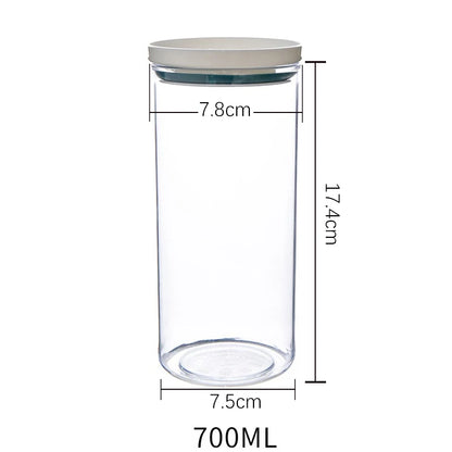 Sealed Kitchen Storage Box - Clear Food Canister Airtight Container with Wide Mouth - ZOOMNSTORE