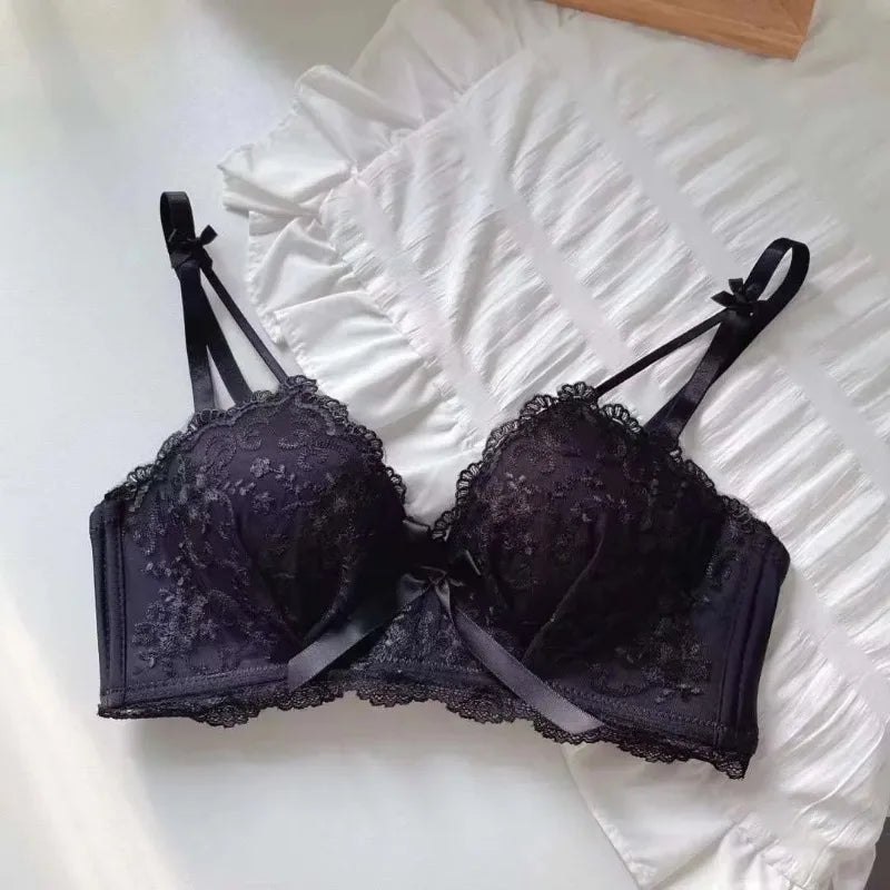 Anti Sagging Bralette Mujer Seamless Bras for Women Sexy Lingerie Korean Push Up Bra Brassiere Black Underwear Cute Korean Style - ZOOMNSTORE