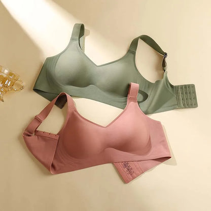 Seamless Bra Big Breasts - Wire Free Push Up Sports Bra | Breathable, Slim Fit, Back Closure - ZOOMNSTORE