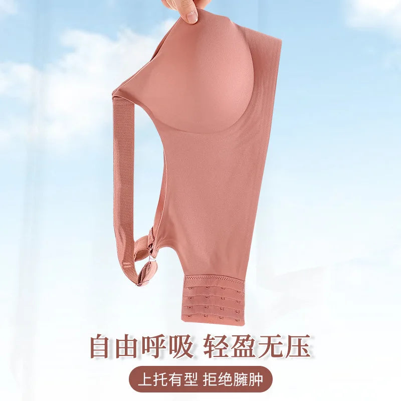 Seamless Bra Big Breasts - Wire Free Push Up Sports Bra | Breathable, Slim Fit, Back Closure - ZOOMNSTORE