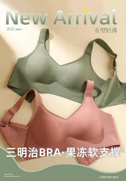 Seamless Bra Big Breasts - Wire Free Push Up Sports Bra | Breathable, Slim Fit, Back Closure - ZOOMNSTORE
