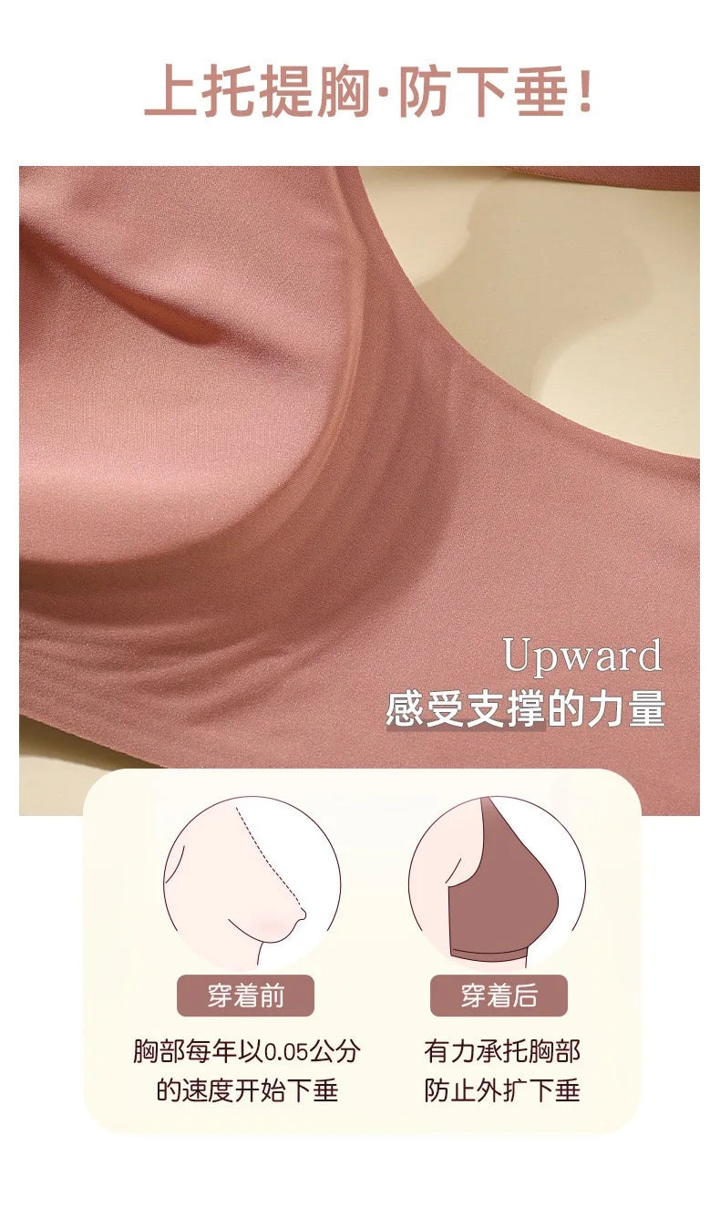 Seamless Bra Big Breasts - Wire Free Push Up Sports Bra | Breathable, Slim Fit, Back Closure - ZOOMNSTORE