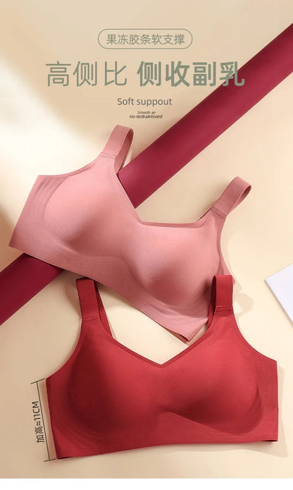 Seamless Bra Big Breasts - Wire Free Push Up Sports Bra | Breathable, Slim Fit, Back Closure - ZOOMNSTORE
