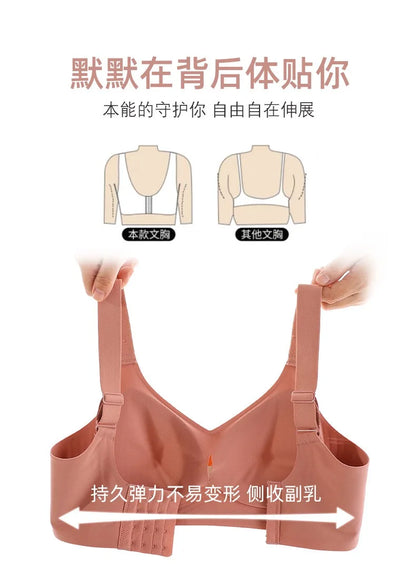 Seamless Bra Big Breasts - Wire Free Push Up Sports Bra | Breathable, Slim Fit, Back Closure - ZOOMNSTORE