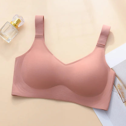 Seamless Bra Big Breasts - Wire Free Push Up Sports Bra | Breathable, Slim Fit, Back Closure - ZOOMNSTORE
