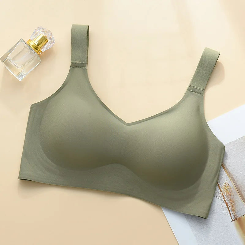 Seamless Bra Big Breasts - Wire Free Push Up Sports Bra | Breathable, Slim Fit, Back Closure - ZOOMNSTORE