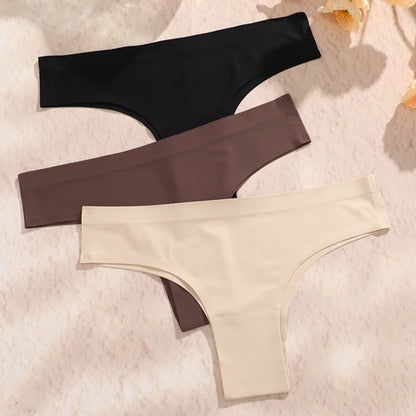 Seamless Brazilian Panties – Ultra Thin Ice Silk Low Waist G String for Women - ZOOMNSTORE