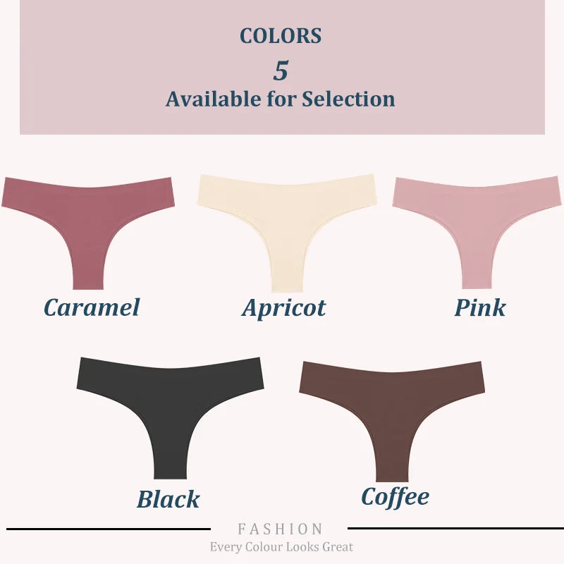 Seamless Brazilian Panties – Ultra Thin Ice Silk Low Waist G String for Women - ZOOMNSTORE