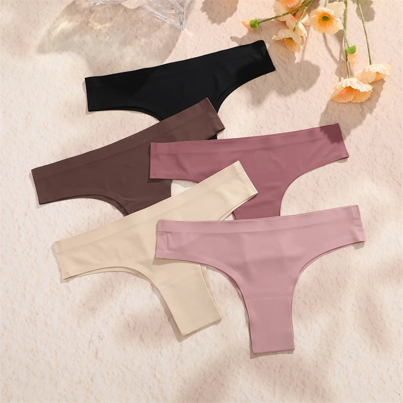 Seamless Brazilian Panties – Ultra Thin Ice Silk Low Waist G String for Women - ZOOMNSTORE