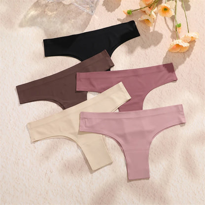 Seamless Brazilian Panties – Ultra Thin Ice Silk Low Waist G String for Women - ZOOMNSTORE