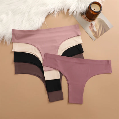Seamless Brazilian Panties – Ultra Thin Ice Silk Low Waist G String for Women - ZOOMNSTORE
