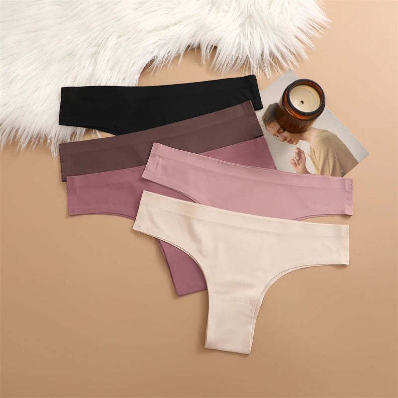 Seamless Brazilian Panties – Ultra Thin Ice Silk Low Waist G String for Women - ZOOMNSTORE