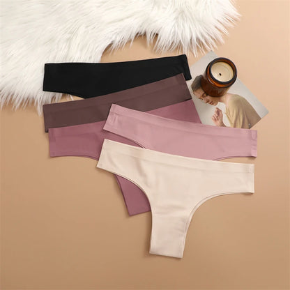 Seamless Brazilian Panties – Ultra Thin Ice Silk Low Waist G String for Women - ZOOMNSTORE