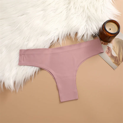 Seamless Brazilian Panties – Ultra Thin Ice Silk Low Waist G String for Women - ZOOMNSTORE